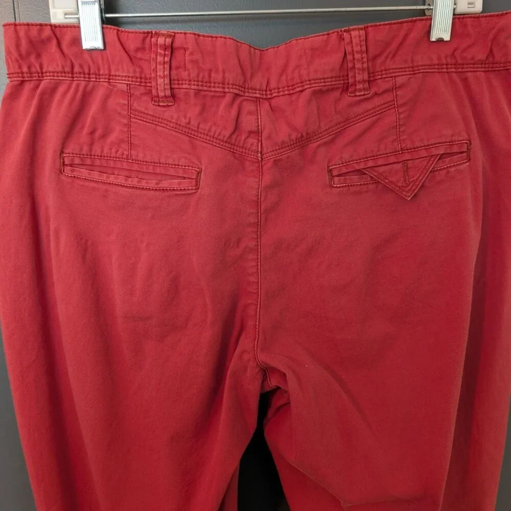 Daughters‎ Of The Liberation Red Cotton-Blend Straight-Leg Pants Size 10
